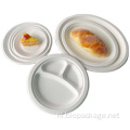 Compostable Bagasse Plate Restaurant Takeaway bord